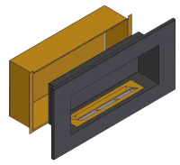 Теплоизоляционный корпус для встраивания в мебель для очага 600 мм (ZeFire)