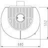 Печь 17 NH GT ECOplus, Creme-weib 118, хромированная рамка (Hark)