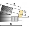 Отвод 15° DOTH D160 с изоляцией 50 мм, AISI 321/оцинкованная сталь (Вулкан)